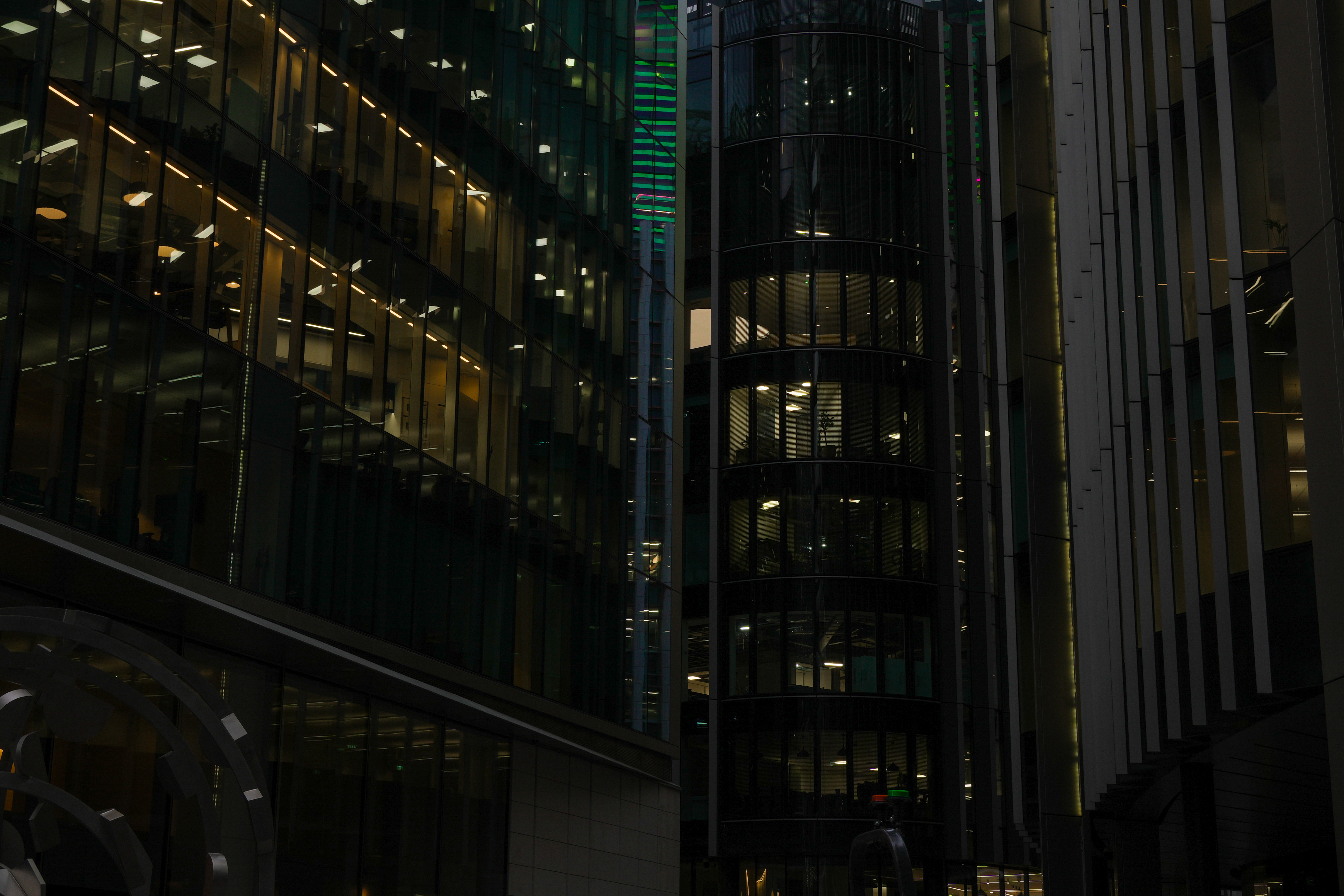 Glass architectural detail photograph